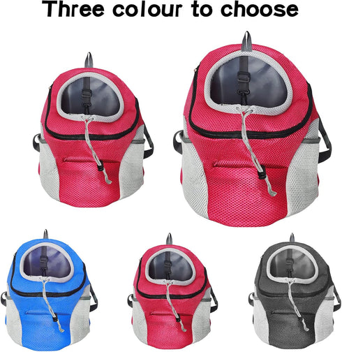 Fhiny Dog Carrier Backpack, Comfortable Doggy Front Backpack Pet Puppy Carrier Travel Pack with Breathable Head Out Design and Padded Shoulder for...
