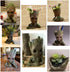 Baby Groot Pen Pot Tree Man Pens Holder or Flower Pot with Drainage Hole Perfect for a Tiny Succulents Plants 6" (Grayish Brown)...