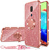 nancheng for Cricket Icon 3 (3rd Version) Phone Case with Diamond Ring Stand for Cricket Icon 3 Case Cute Sparkle Girls Women Soft TPU Shockproof ...