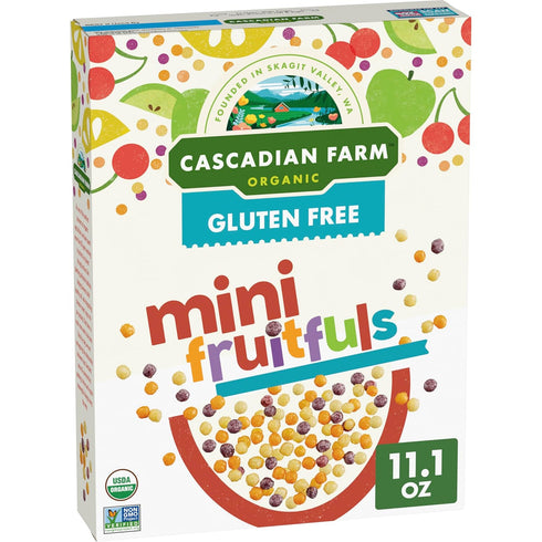 Cascadian Farm Organic Mini Fruitfuls Breakfast Cereal, Made With Whole Grain, Non-GMO, 11.1 oz...