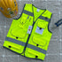TCCFCCT High Visibility Vest 9 Pockets Reflective Safety Work Vest for Men Women, Hi Vis Construction Vest with Reflective Strips, Meets ANSI/ISEA...