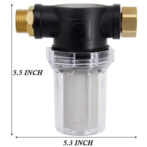 Twinkle Star Hose Filter Attachment Line Water Hose Filter with 100 Mesh and 40 Mesh Screen, 2Pcs O-Ring, Garden Hose Filter Pressure Washer Inlet...