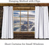 DONREN Pure White (Only Block 50% Lights) Small Window Curtain Panels Room Darkening Curtain Tiers for Nursery with Rod Pocket (42 x 36 Inch,1 Pai...