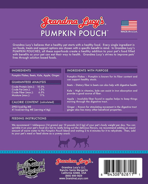 grandma lucy's Pumpkin Pouch Digestive 6oz,Purple...
