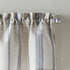 CHF McKenzie Striped Window Kitchen Curtain Valance, Rod Pocket, 58W x 14L inch, Grey...