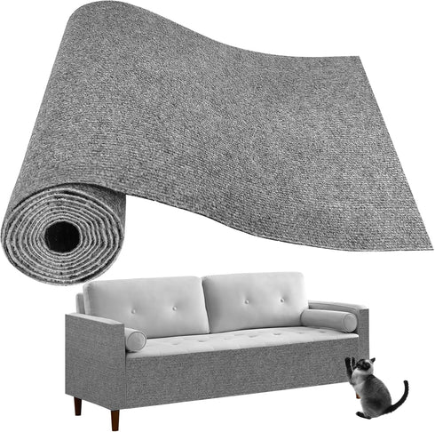 Trimmable Cat Scratching Post Carpet Covered 78.7”x15.8” Self-Adhesive Cat Tree Shelves Replacement Parts Mat Cat Scratcher for Cat Tree Shelf She...