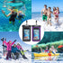 Hiearcool Universal Waterproof Phone Pouch Compatible for iPhone 16 15 14 13 Pro Max Plus Up to 8.3", IPX8 Beach Travel Essentials-Black&Purple-2P...
