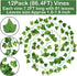 GPARK 84ft 12 Pack / 82 inch, Artificial Ivy Garland Fake Leaf Plants Vine, Hanging Leaves Garlands for Wedding Party Garden Kitchen Outdoor Green...