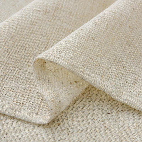 Valea Home Linen Valance for Kitchen Rod Pocket Rustic Farmhouse Crude Window Curtain Valances 18 inch Length for Bathroom Living Room, Natural, 1...