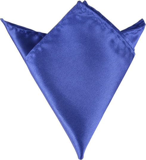 12 Pcs Mens Solid Mixed Color Pocket Square Wedding Handkerchiefs...