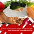 KAYCROWN Mezzaluna Knife Pizza Cutter Salad Chopper - Stainless Steel Sharp Rocker Ulu Knife with Protective Cover for Cutter Pizza, Meat, Vegetab...