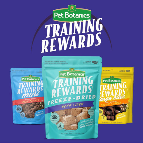 Pet Botanics 6 Oz. Pouch Training Reward Freeze Dried, Beef Liver Flavor, with 310 Treats Per Bag, The Choice of Top Trainers...