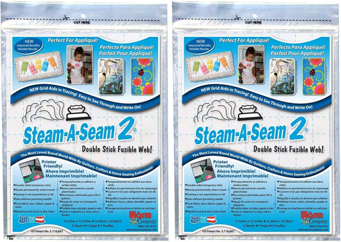 Warm Company Steam-A-Seam 2 Double Stick Fusible Web-9"X12" Sheets 5/Pkg (5517) (2-Pack of 5)...