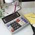 Lily's Home Large Desktop Calculator with Built-in Pen and Pencil Holder. 12-Digit Large Display, Dual Power Battery and Solar - Ideal for School ...