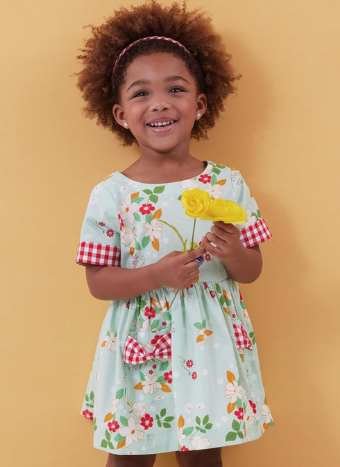 Butterick Toddlers' Dresses and Rompers Sewing Pattern Packet, Design Code B6987, Sizes 1/2-1-2-3-4, Multicolor...