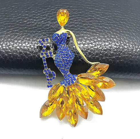 Greek letter sorority SIGMA GAMMA RHO society Shiny Rhinestone Girl Metal Brooch...