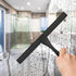 All-Purpose Stainless Steel Shower Squeegee for Shower Doors with 2 Adhesive Hooks, Bathroom Cleaner Tool Household Window Mirror Squeegee for Hom...