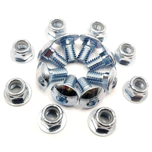 PAOSDKSUI Set of 8, 784-5581A 784-5581 SnowBlowers Carriage Bolts & Nuts Kits Fits MTD 790-00117-0637 790-00120-0637 784-5581A-0637 Shave Plate Sc...