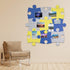 9 Pcs Felt Bulletin Board Puzzle, Self Adhesive Cute Wall Cork Board with 30 Pins for Display Notes, Photos in Office, Classroom, Home...