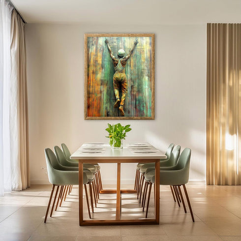 Posterizer-color paint splashes-dancer on mural street graffiti -2-Retro Art-Abstract & Modern Art-Gift for Street Art, Mural Fans- unframed wall ...