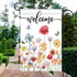 Avezano Welcome Wildflower Garden Flag Spring and Summer Floral Yard Flag for Outside Farmhouse Garden Decor Seasonal Welcome Sign Porch Decoratio...