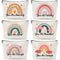 Chengu 6 Pcs Big Canvas Rainbow Heart Cosmetic Bags, 10 x 7.5 inch Inspirational Gifts for Women Motivational Quotes Makeup Bag for Women Girls Bi...