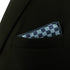 SHLAX&WING Fashion Blue Silk Pocket Square for Men Classic Checks Hanky...