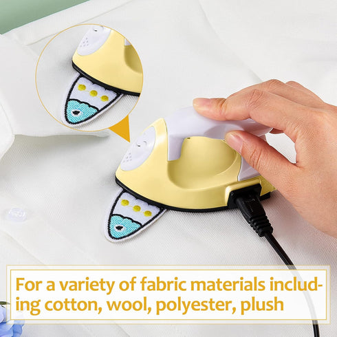 Honoson Mini Craft Iron Mini Heat Press Small Iron Portable Handy Tiny Flatiron with Charging Base Accessories for Fuse Beads Patch DIY Shoes T-sh...