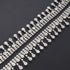 Jerler Rhinestone Tassel Fringe Trim Crystal Close Chain Applique for Sewing Crafts Ideal Wedding Party Clothing DIY Decoration, 1 Yard 0.87" W...