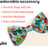 Huxley & Kent Bow Tie for Pets | Yard Birds (Small) | Velcro Bow Tie Collar Attachment | Fun Bow Ties for Dogs & Cats | Cute, Comfortable, and Dur...