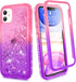 Ruky for iPhone 11 Glitter Case with Built-in Screen Protector, Full Body Rugged Liquid Cover with Built-in Screen Protector Shockproof Protective...