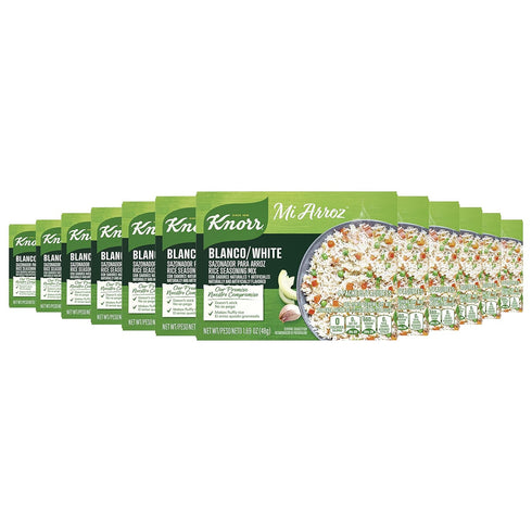 Knorr Mi Arroz Rice Seasoning Mix Add Authentic Flavor To Any Dish White Delicious Homemade Flavor in Our Seasonings 1.69 oz 4 Count, Pack of 12...