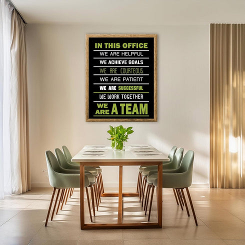 Posterizer 1 pcs-in this office we are a team quote-Workplace & Office Art-Motivational & Inspirational Art-Gift for Boss, Manager-decor for offic...