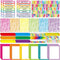 92 Pcs Science Fair Board Supplies 60 Trim Scalloped Bulletin Borders 18 Presentation Subtitles 6 Project Titles 8 Letter Sticker for Classroom Di...