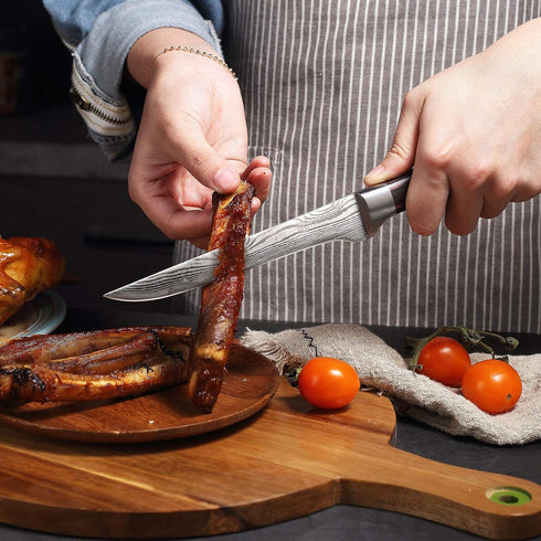 PAUDIN Boning Knife 6 Inch, Super Sharp Fillet Knife, German High Carbon Stainless Steel Deboning Knives, Professional Boning Knives for Meat Poul...
