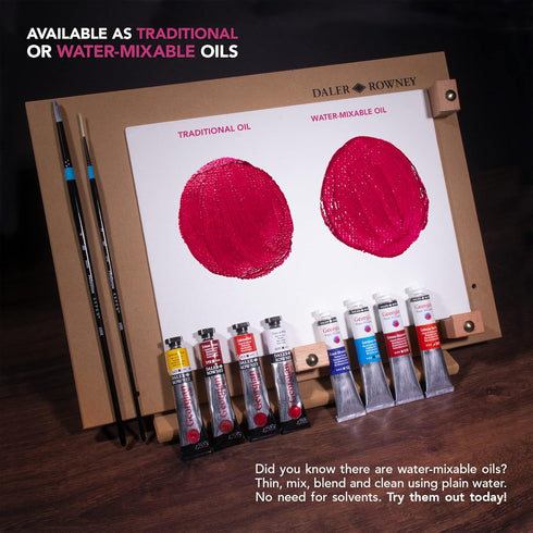 Daler Rowney Georgian Water Mixable Oil Paint Cadmium Red Hue 37ml Tube - Art Paints for Canvas Paper and More - Oil Painting Supplies for Artists...