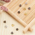 FINGERINSPIRE 240Pcs 4 Colors Mini Metal Buttons 4mm Heart & Star & Round Alloy Buttons Mini Tiny Buttons with Separate Compartment Box Small 2 Ho...