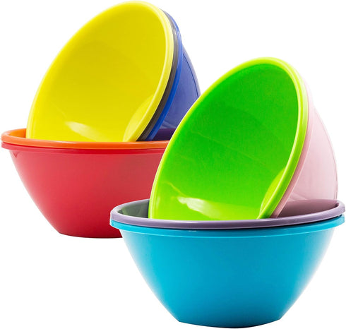 Youngever 32 Ounce Plastic Bowls, Large Cereal Bowls, Large Soup Bowls, Set of 9 in 9 Assorted Colors...
