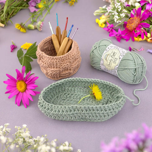 JubileeYarn Dainty Light Yarn - Worsted Weight Cotton - 100g/Skein - Shades of Green - 4 Skeins......