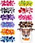 10 Pcs 4.4" Flowers Small Dogs Collar Charms Multi-Color Puppies Cats Slides Bow Ties Rhinestones Collar Attachment Pet Wedding Birthday Costume A...