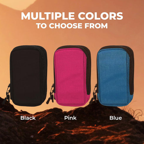 XL StrapPack Two Zipper Clip-On Pouch (Black), Travel Wallet, Backpack Pouch, Passport Holder...