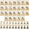 46 Pcs Boho Bulletin Board Decorations Letters Alphabet Boho Wood Grain Rainbow ABC Number 1-20 Cards Alphabet Line Cutouts Poster Classroom Wall ...