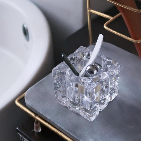 Skincare-Applicator-Organizer, Transparent Glass Holder for Eye Cream and Face Cream Applicatior...