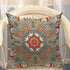 Mugod Paisley Flower Throw Pillow Cover Traditional Ethnic Floral Red Teal White Yellow Cotton Linen Square Cushion Cover Standard Pillowcase 18x1...