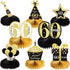 8 Piece 60th Birthday Decoration for Men Women 60th Birthday Centerpieces Honeycomb Table Centerpieces Cheers to 60 Years Table Toppers for Sixty ...