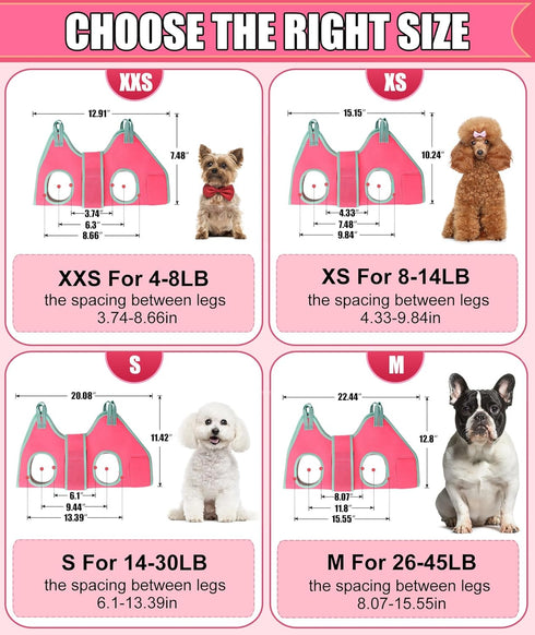 Dog Grooming Hammock,2024 New Version Barbie Pink Medium Dog Hanging Harness Holder for Nail Clipping,Dog Nail Trimming Hammock,Dog Sling Restrain...