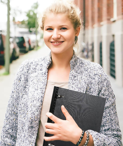Telescoping 3 Ring Binder-Black, Flexible Binder with Elastic Rubble Spine+3 Round Rings, Flat Writing Binder...