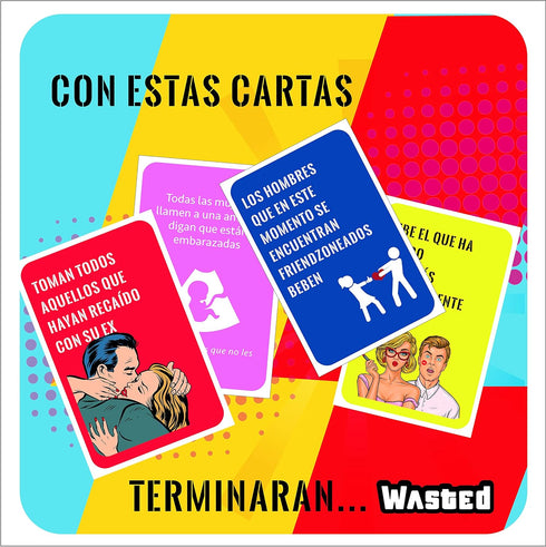 Wasted - The Party Game by Happy Ending Games - Gaming Cards - Board Game of Dares (Spanish Version)...