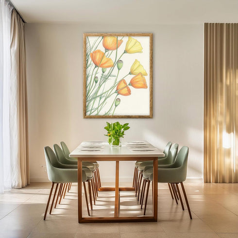 Posterizer 1 pcs-delicate and vibrant botanical drawing style flowers 3-Floral & Botanical Art-Gift for Men Women Teens-Chic Home Decor- unframed ...