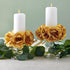 50 Pack Gold Roses Artificial Flowers Bulk, 3 Inch Stemless Fake Silk Roses for Decorations, Wedding, Faux Bouquets...